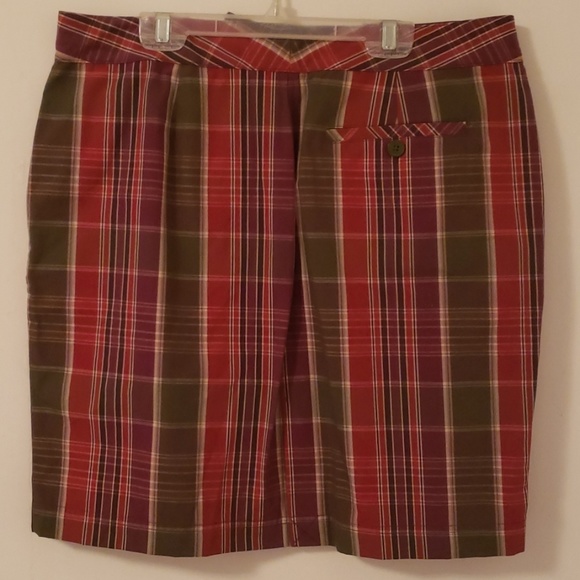 Chaps Ralph Lauren Plaid cotton mini skirt - Picture 2 of 5